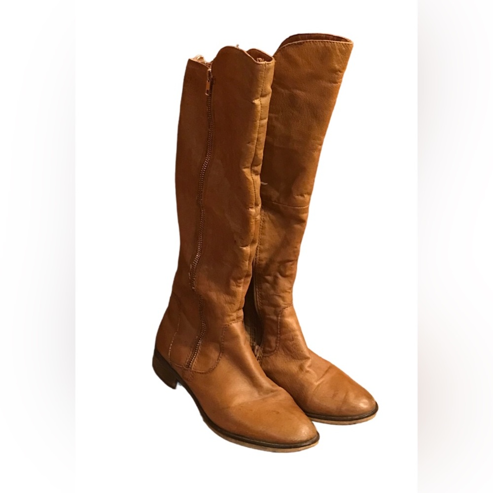 Knee High Brown Leather Boots Gem